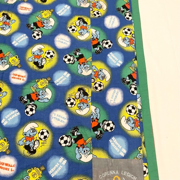 Patchwork Quilt Homemade Smurfs Little Mermaid Clifford - Picture 16 of 16